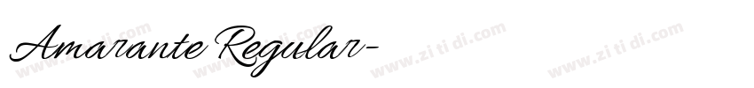 Amarante Regular字体转换 Amarante Regular字体转换